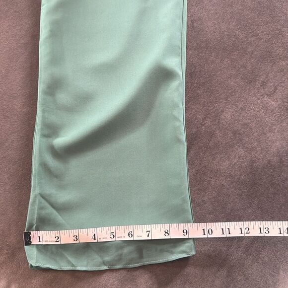 Women’s Green Chiffon 3 Piece Mother of the Bride Formal Pant Suit Size 2 - Picture 13 of 14